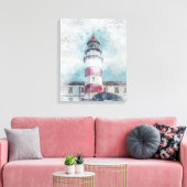 vuurtoren canvas afdruk (Insitu (Woonkamer))