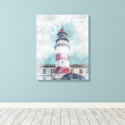 vuurtoren canvas afdruk (Insitu (Houten vloer))