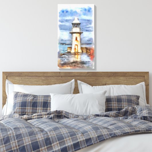 vuurtoren canvas afdruk (Insitu (Slaapkamer))