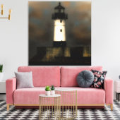 vuurtoren canvas afdruk (Insitu (Woonkamer))