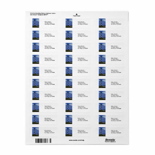 Vuurtoren CApe Hatteras Etiket (Full Sheet)