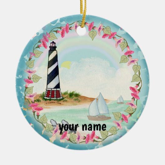 Vuurtoren Cape Hatteras Keramisch Ornament (Voorkant)