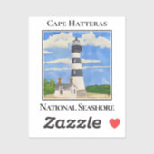 Vuurtoren, Cape Hatteras, National Seashore Sticker (Vel)