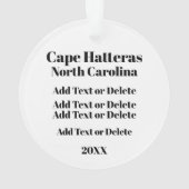 Vuurtoren Cape Hatteras, NC Ornament (achterkant)