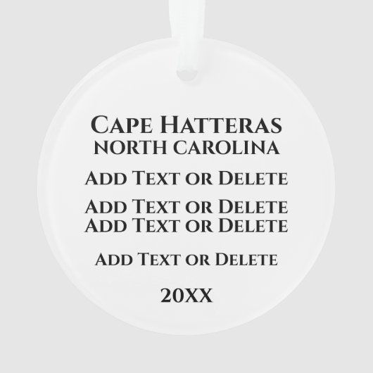 Vuurtoren Cape Hatteras Ornament (achterkant)
