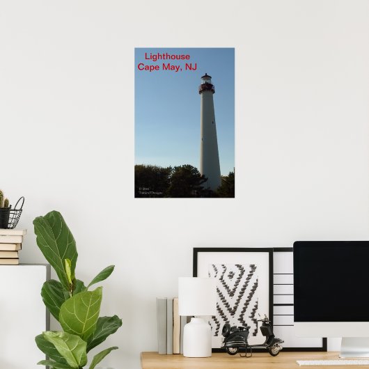 Vuurtoren, Cape May, NJ Poster (Thuiskantoor)