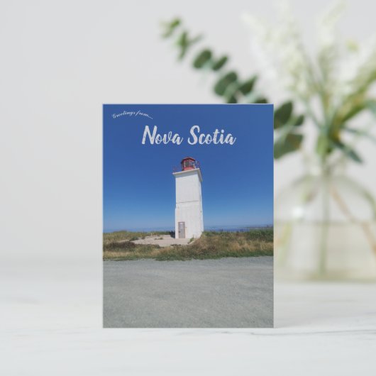 Vuurtoren Caribou Nova Scotia Briefkaart (Staand voorkant)