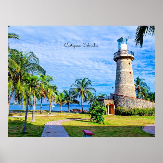 Vuurtoren, Cartagena, Colombia Poster (Voorkant)