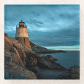 vuurtoren | Castle Hill Lighthouse Glazen Onderzetter (Voorkant)