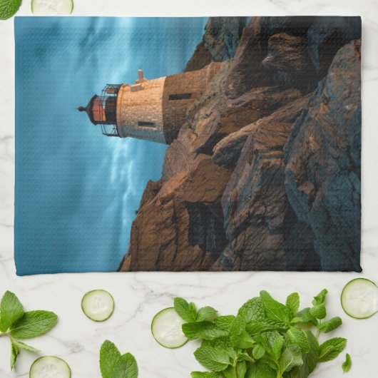 vuurtoren | Castle Hill Lighthouse Theedoek (Gevouwen)