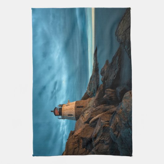 vuurtoren | Castle Hill Lighthouse Theedoek (Verticaal)