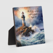 Vuurtoren Christelijke Plaque Fotoplaat (Voorkant)