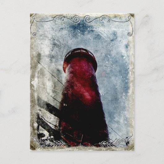  vuurtoren close-up briefkaart (Voorkant)