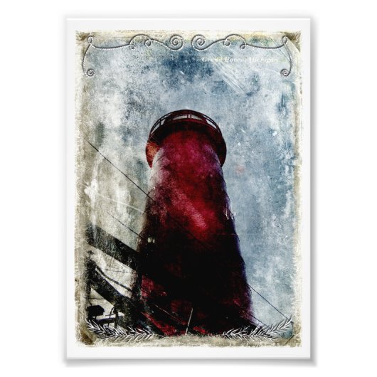  vuurtoren close-up foto afdruk (Voorkant)