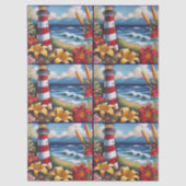 Vuurtoren & Daglelies Nautilus Decoupage Tissuepapier (Voorkant)