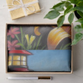 Vuurtoren & Daylilies Nautische Decoupage Tissuepapier (Geschenk)