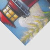 Vuurtoren & Daylilies Nautische Decoupage Tissuepapier (Detail)
