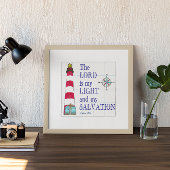 Vuurtoren de Heer is mijn licht en berging Poster