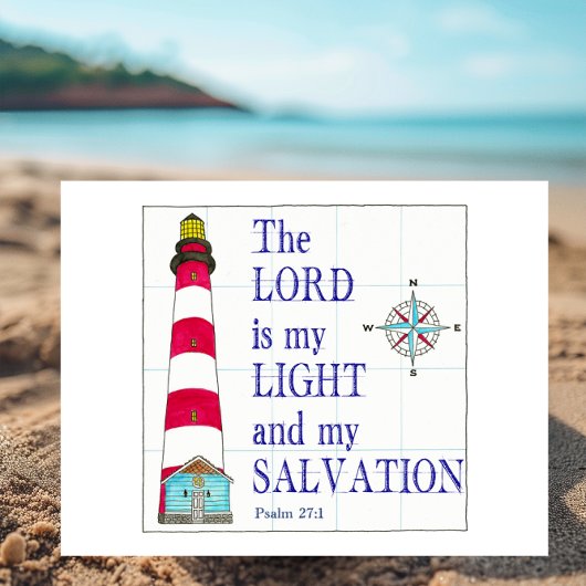 Vuurtoren De Heer is mijn licht en verlossing Briefkaart
