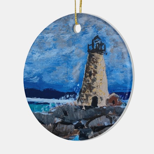  vuurtoren die sieresvormig schilderen keramisch ornament (Links)