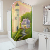 vuurtoren douchegordijn (In situ)