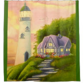 vuurtoren douchegordijn (Voorkant)