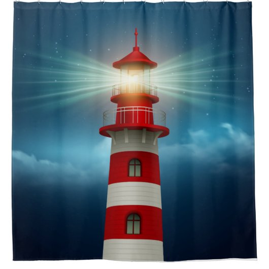 vuurtoren  douchegordijn (Voorkant)