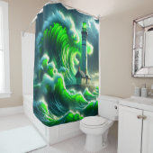 vuurtoren douchegordijn (In situ)