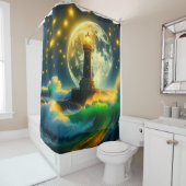 vuurtoren douchegordijn (In situ)