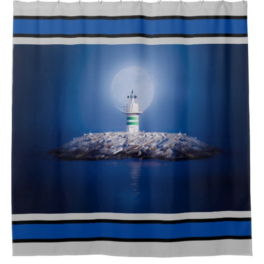 vuurtoren douchegordijn (Voorkant)