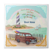 vuurtoren dromen tegeltje (Voorkant)