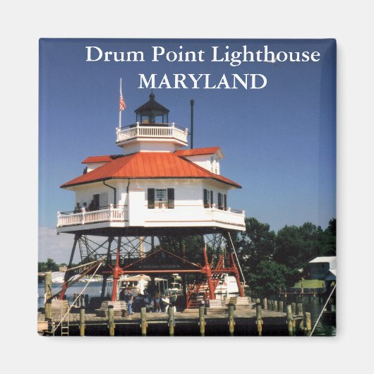 Vuurtoren Drum Point, Maryland Magnet (Voorkant)