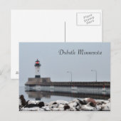 Vuurtoren Duluth Minnesota Briefkaart (Voorkant / Achterkant)