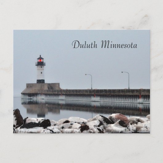 Vuurtoren Duluth Minnesota Briefkaart (Voorkant)