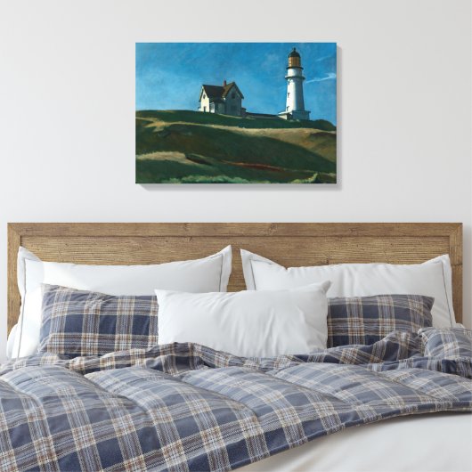 vuurtoren | Edward Hopper | Canvas Afdruk (Insitu (Slaapkamer))