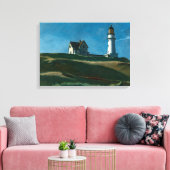 vuurtoren | Edward Hopper | Canvas Afdruk (Insitu (Woonkamer))