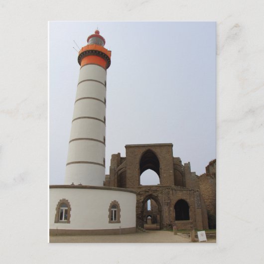 vuurtoren en abbey van Pointe Saint Mathieu Briefkaart (Voorkant)