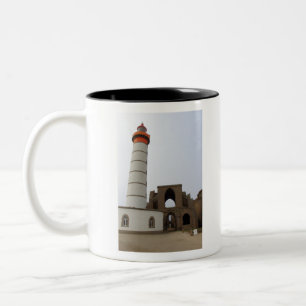 vuurtoren en abbey van Pointe Saint Mathieu Tweekleurige Koffiemok