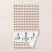 Vuurtoren en Gingham Pset Bath Towel Set Bad Handdoek (Handdoek)