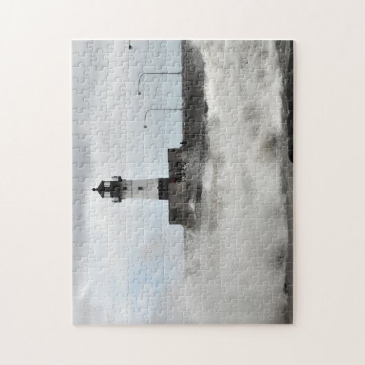 Vuurtoren en golven Duluth Minnesota Legpuzzel (Verticaal)