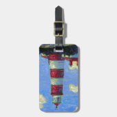 Vuurtoren en lavendervelden bagagelabel (Voorkant verticaal)