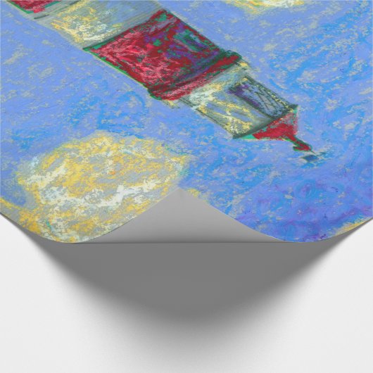 Vuurtoren en lavendervelden cadeaupapier (Hoek)