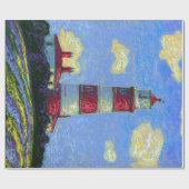 Vuurtoren en lavendervelden cadeaupapier (Vlak)