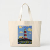 Vuurtoren en lavendervelden grote tote bag (Voorkant)
