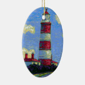 Vuurtoren en lavendervelden keramisch ornament (Rechts)