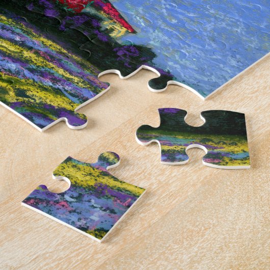 Vuurtoren en lavendervelden legpuzzel (Zijkant)