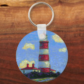 Vuurtoren en lavendervelden sleutelhanger (Voorkant)