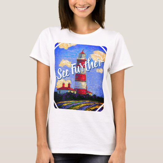 Vuurtoren en lavendervelden t-shirt (Voorkant)