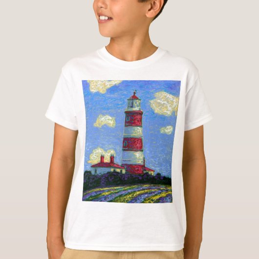 Vuurtoren en lavendervelden t-shirt (Voorkant)