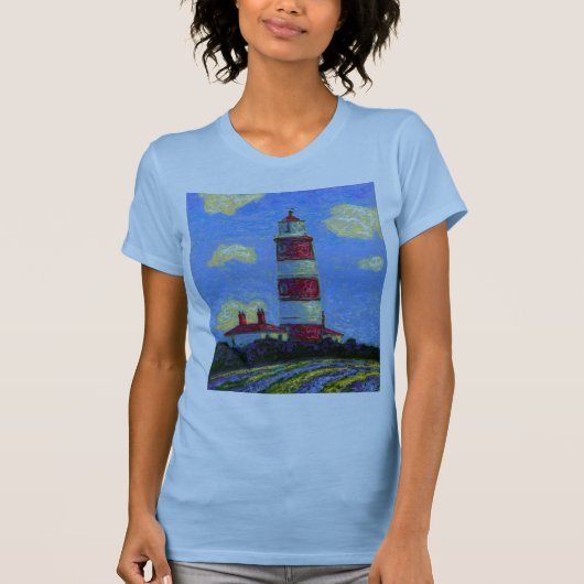 Vuurtoren en lavendervelden t-shirt (Voorkant)